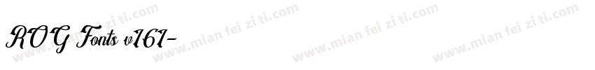 ROG Fonts v161字体转换